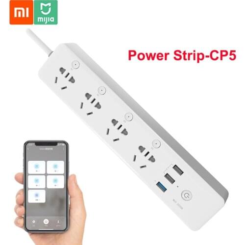 NEW Gosund Smart Power Strip CP5 WIFI 4 Sockets 4 Individual Switches 3 USB 18W Fast Charging Extension Sockets For Mihome APP