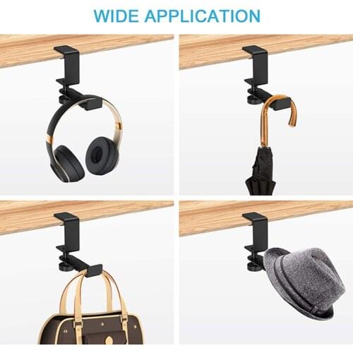 Universal PC Gaming Headset Hanger Holder Headphone Hook Mount Stand with Adjustable Arm Clamp Desk 360-degree Rotatable
