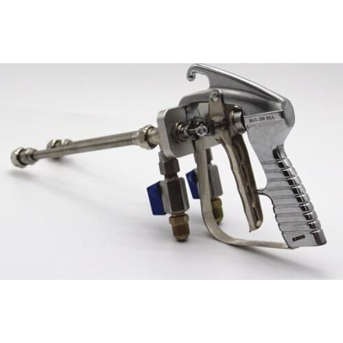 High efficiencStainless steeldouble head spray gun long rod airless spray gun rubber asphalt spray gun waterproof trap spray gun