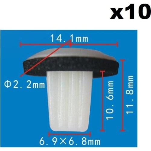 10pcs For Honda Nylon Fixed nut / Nylon Rivet Fastener Fender Retainer Push Clip