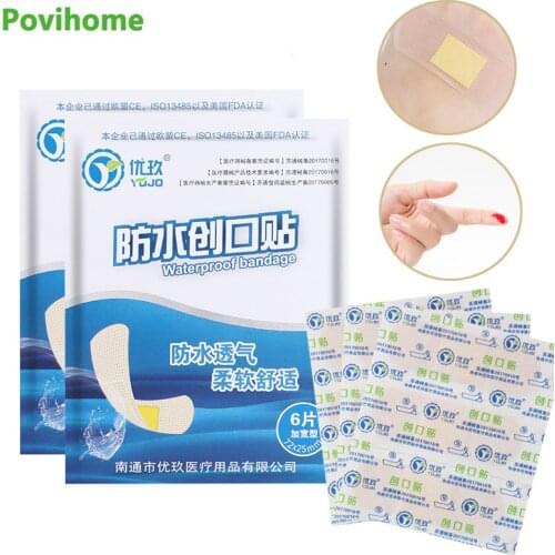12Pcs Band-Aids Bandages Sterile Medical Patch Breathable Waterproof Wound Hemostasis Band Household Travel Emergency Kits