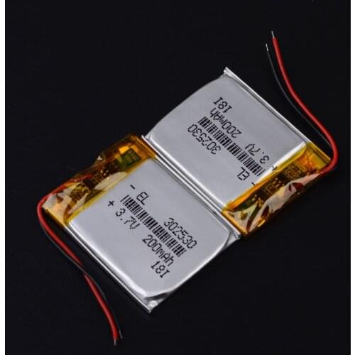 302530 3.7V 200mah Lithium polymer Battery with Protection Board For MP4 Digital Products