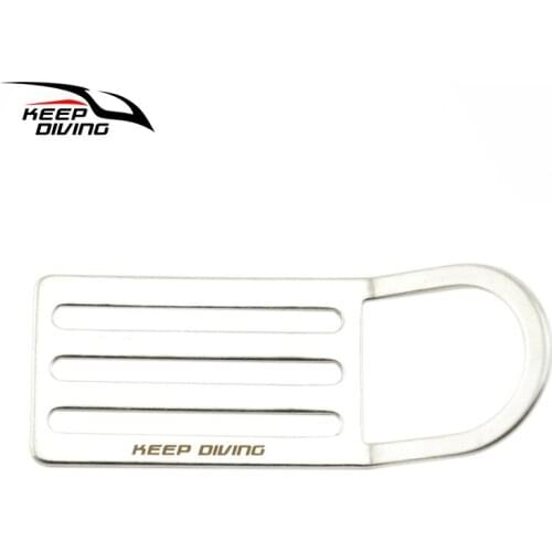 316 Stainless Steel Scuba Diving Belt with D-ring Webbing Strap Keeper Ring Holder Wing