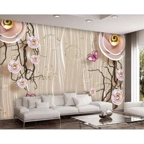 Beibehang Mural 3d Lily flower wallpaper brick wallpaper 3d home decoration background wall painting mural papier peint mural 3d