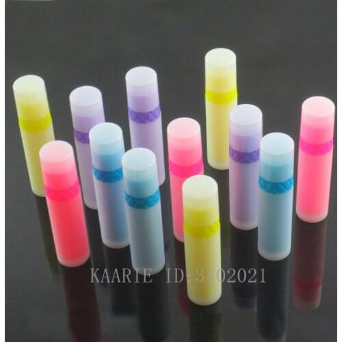 3G Plastic Empty Beauty Makeup Lip Balm Tube,DIY Colored Directly Filling Portable Lipstick Refillable Container,Cosmetic Bottle