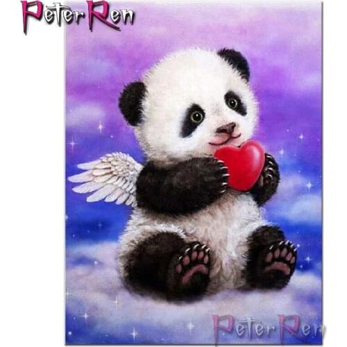 New Diamond Embroidery Panda Angel 2020 5d Diamond Painting Full Square Rhinestones Picture Diamond Mosaic Beadwork Decoration