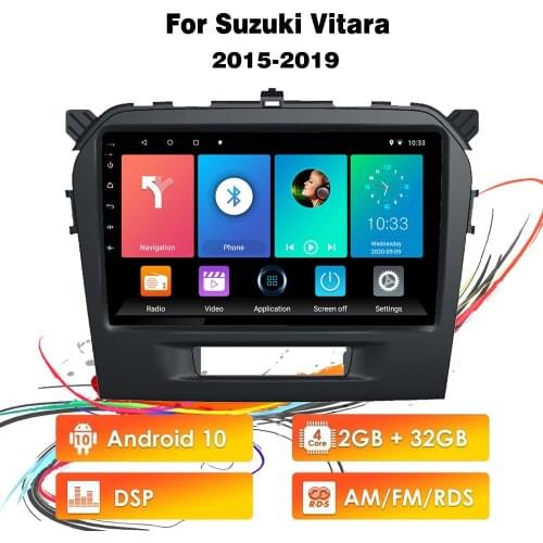 Eastereggs for Suzuki Vitara 2015-2019 9 inch 2 Din Android 10 RDS DSP Car Multimedia player Car Radio GPS Navigation BT WIFI