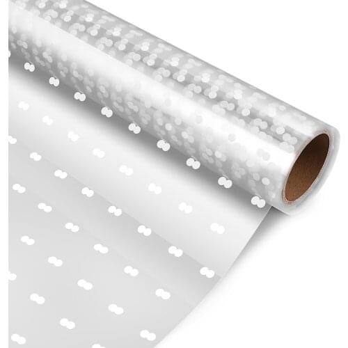 STOBOK Cellophane Wrap 3 Mil Thickness Cellophane Wrap Roll Clear Cellophane Bags to Wrap Gift Baskets Arts & Crafts (White