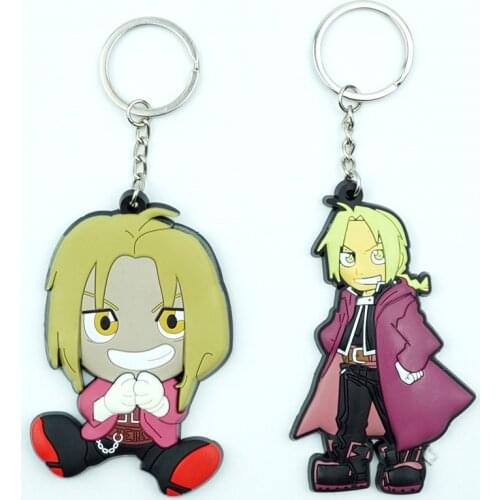 Fullmetal Alchemist Figure Key Ring Anime Edward Elric Key Chain Key Holder Kids Gift Accessory Trinkets Cosplay Itabag Keychain