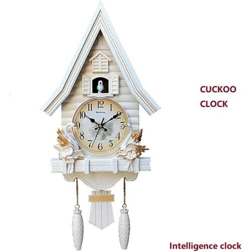 20inch Cuckoo clock Living Room Bedroom Lovely Childrens Room Wall Clock Cartoon Hanging Watch Silent Quartz Clock
