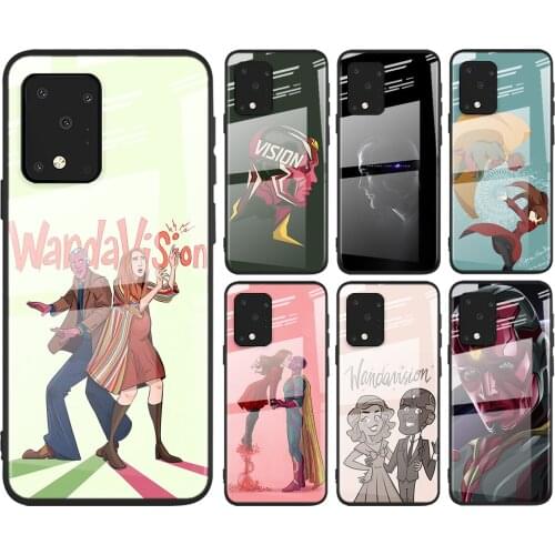 Tempered Glass Cover Cool Marvel Vision Art For Samsung Galaxy A91 A81 A72 A71 A52 A51 A41 A31 A21S A21 EU A11 A01 Phone Case