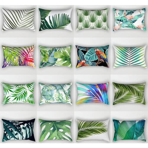 Decorative Pillow Case Tropical Plants Cushion Cover 30x50 Sofa Car Pillowcase Fashion Pillowslip Palm Leaves Pillows Covers