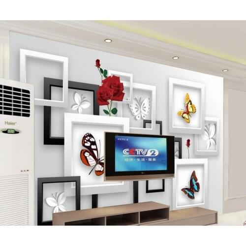 Photo any size Butterfly Dream fashion TV backdrop mural 3d wallpaper 3d wall papers for tv backdrop