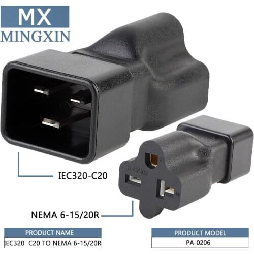 IEC320 C20 FOR 6-15R, C20 20Amp for T Blade 20Amp AC Cable, UPS PDU Nega Plug 6-20R 20Amp AC Power Adapter, C20 FOR 6-20R