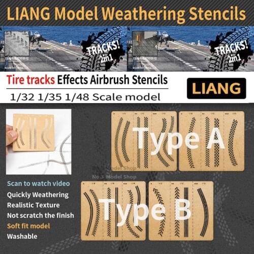 Tire Tracks Effects Airbrush Stencils 1/32 1/35 1/48 Scale Models Chariot Scenes Detail Production Tool