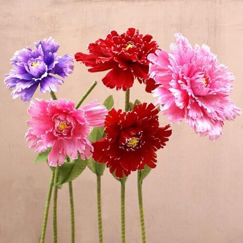 Artificial Silk flowers Giant Peony Flower Head Wedding Wall background Road leads Props Photo Peony Fake Flower decoration Home