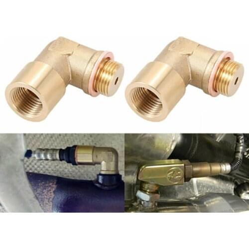 2PCS 90 Degree Angled Bung Extension M18 X1.5 O2 Oxygen Sensor Extender Spacer