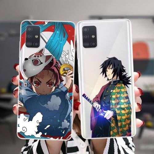 Cute Japan Anime Demon Slayer Soft Case For Samsung A52 A72 A51 A71 A50 A70 A02 A12 A42 A32 A31 A21S A41 A20 A30 A40 A11 Cover