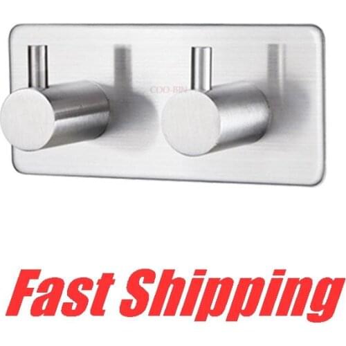3M Sticker 304 stainless steel Clothes Coat Hat Hanger Hooks Kitchen Bathroom Wall Door Waterproof Towel hook for boat yacht