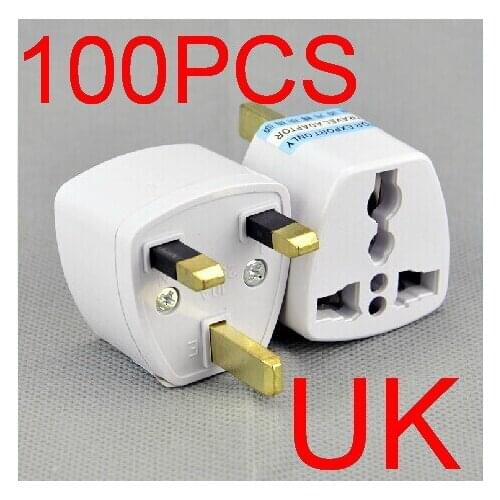 New Universal EU US AU to UK AC Travel Power Plug Charger Adapter Converter Travel Adaptors UK 100pcs /Lot Express free shipping