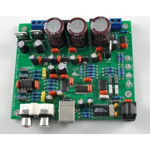 CS8416 CS4398 DAC board with USB Optical fiber 24/192K decoder board AC15V 32K-192K/24BIT Finished board