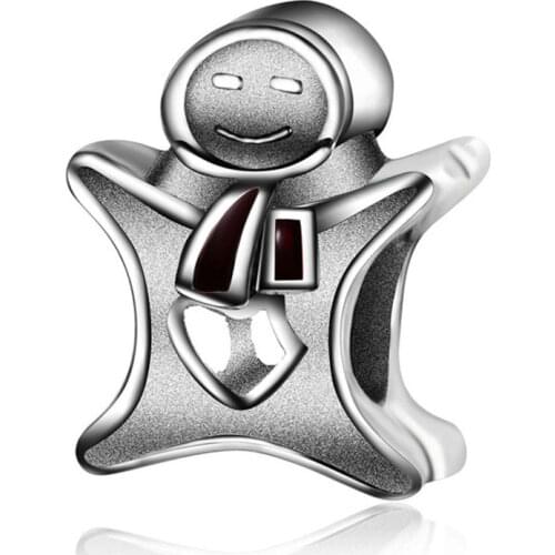 Fit Original Pandora Charms 925 Sterling Silver Bracelet Running Boy Charm Beads Women Fasion Jewelry DIY Berloque