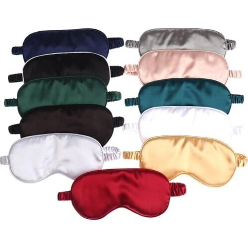 Women Imitated Silk Sleep Eye Mask Portable Travel Eyepatch Nap Eye Patch Rest Blindfold Eye Cover Sleeping Mask Night Eyeshade