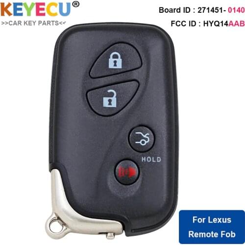 KEYECU Prox Smart Keyless Remote Key Fob for Lexus ES350 GS300 GS430 GS450H GS460 IS250 IS350 LS460 LS600h 271451-0140 HYQ14AAB