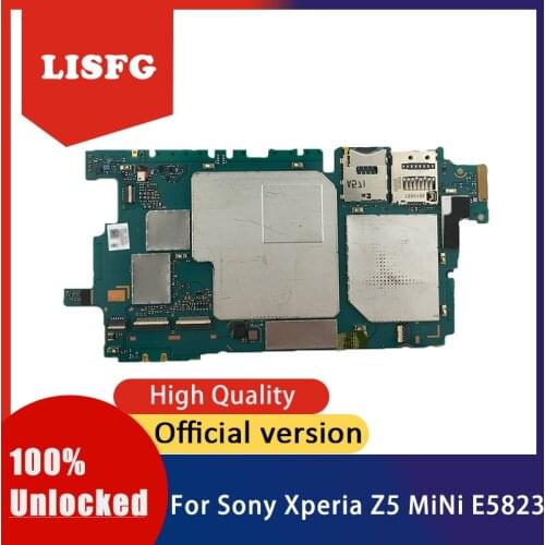 LISFG Replacement For Sony Xperia Z5 Mini E5823 Motherboard Unlocked Logic Board For Sony Xperia Z5 Mini E5823 With Full Chips