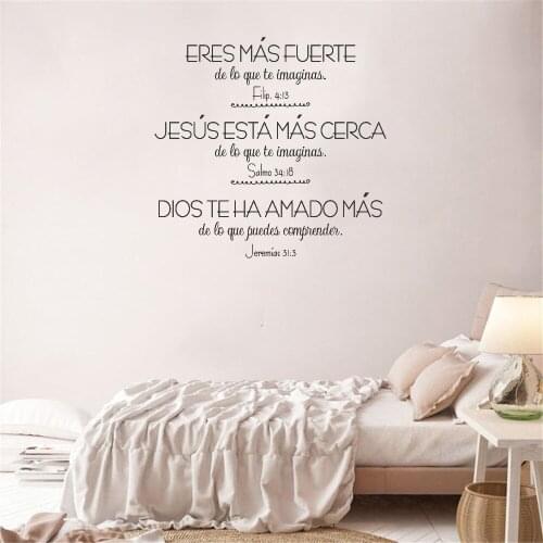 Bible Phrases Verses Wall Stickers For the Christian Wall Decal For Living Room Bedroom Home Decor Vinyl DW8908
