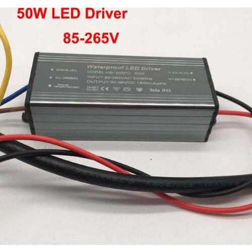 LED Driver 50W 1500MA Power Supply Floodlight LED Driver light Transformer IP66 Waterproof Adapter