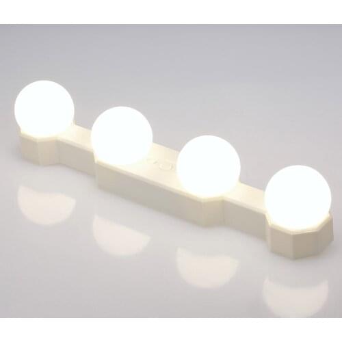 4 Bulb LED Mirror Lights USB Rechargeable Cordless led Vanity Makeup Lights Brightness Color temperature Adjustable mirror light