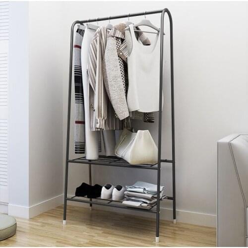 2021 Triangle Clothing Rack Removable Bedroom Hanging Clothes Rack Stand Floor Standing Coat Rack Clothes Hanger Storage Shelf