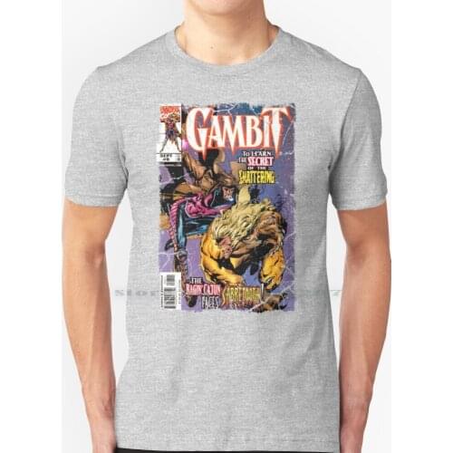 Vintage Gambit Cover T Shirt 100% Pure Cotton Gambit X Men Comics Xmen Geek Mutant Remy C S Pacat Cajun Captive Prince Damen