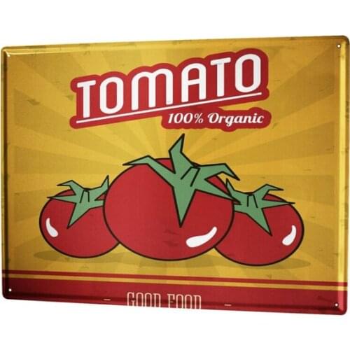 Tin Sign XXL Nostalgic Fun Organic tomato