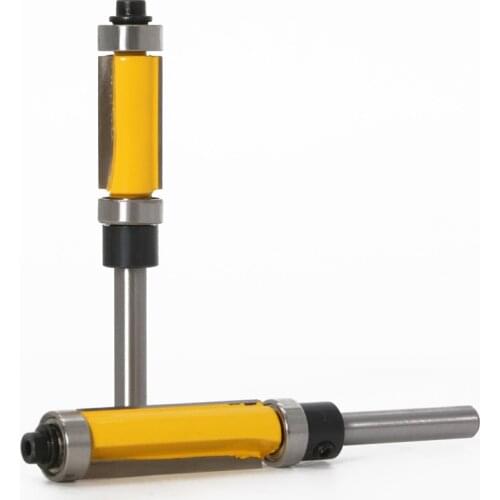 1/4" 6.35mm Shank Flush Trim Top & Bottom Bearing Router Bit 6.35x12.7x25.4mm | 6.3512.7x38mm Woodworking Milling Cutter
