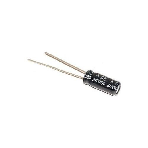 20pcs 100UF 25V 6x12mm 105Degrees Celsius Aluminum Electrolytic Capacitors Brand new