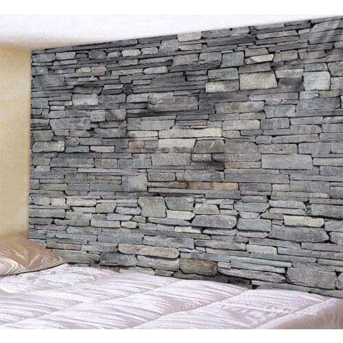 3d printing stone wall tapestry retro wood plank brick wall tapestry mandala bohemian psychedelic hippie home wall decoration