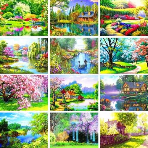 5D DIY full square diamond painting landscape art picture diamond embroidery rhinestone cross stitch mosaic home decoration kit