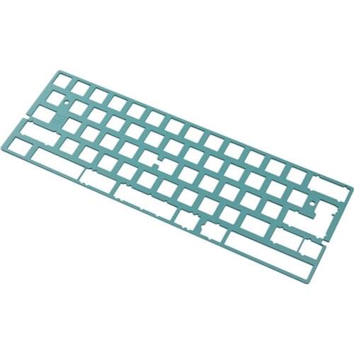Anodic Electrophoresis Aluminum Positioning Plate For GH60 60% Mechanical Keyboard DIY Kits 61 63 64 2u 2.25u Left Shift Plates