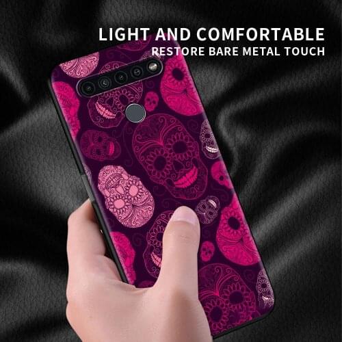 Glossy Skull pattern Cell Phone Case For LG K41s K61 K50 K50s G6 G7 K40s K52 K40 K42 K71 G8 TPU Soft Cover Shell Coque Capa