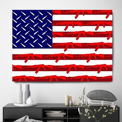 Kalashnikov AK 47 Weapon Canvas Painting Posters And Prints Wall Pictures For Living Room Nordic Decoration Home Decor Tableau