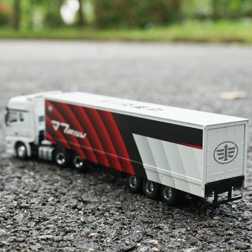 Die-cast 1:64 Scale Faw Jiefang J6 Van New J6p J7 Transport Truck Alloy Truck Container Model Collectibles Souvenirs Fans Gifts