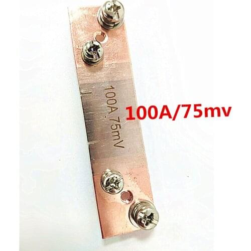 Manganese Copper Small 100A 75mV FL-2 DC Current Shunt Resistor For Amp Ampere Panel Meter