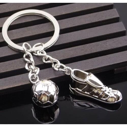 Chain Soccer Key Car Keychain Shoes Series Ring Pendant Metal Football
