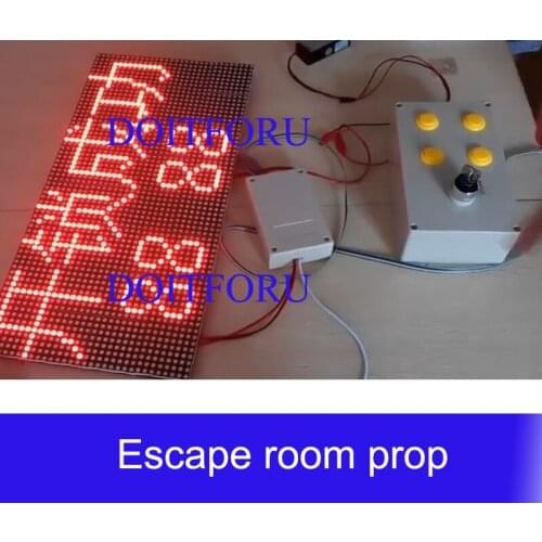 Multifunction key press double unlock countdown timer prop takagism game real life ecape room time props chamber room