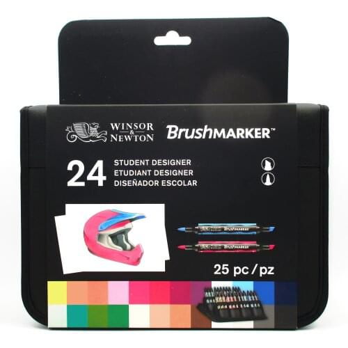 Winsor & Newton Brushmarker Student Designer Set 24 Colors Markers,Art Paintig Supplies