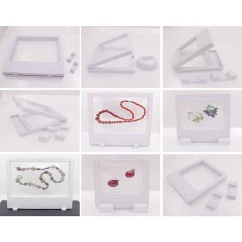 New Suspend in Midair White Resin Ring Pendant Display Clear Holders 7X9cm 9X9mm 9X11cm 11X11cm 18X20cm Choose