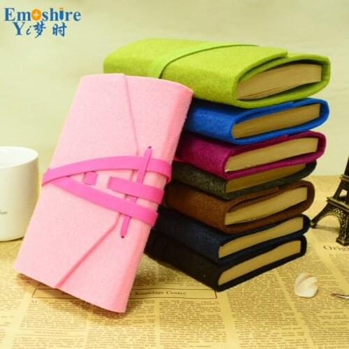 New Arrival Felt Notebook Retro Notebook Loose-leaf Creative Handmade Notebook Business Manual DIY Diary N091