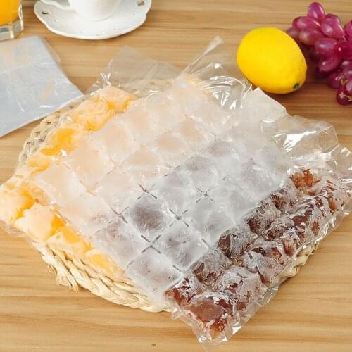 Disposable ice making bag self sealing plastic ice lattice bag abrasive water injection ice making fresh keeping bag